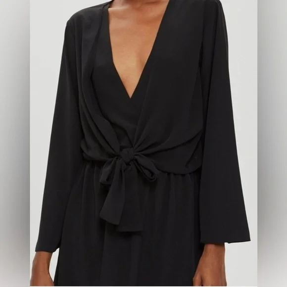 Topshop Black Mini Dress Size US 2 - Picture 2 of 9